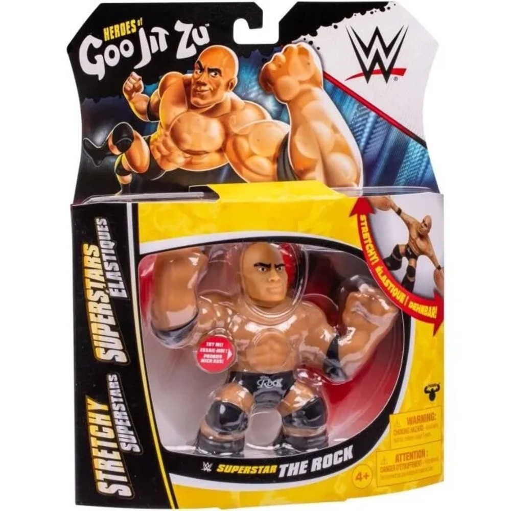 Heroes of Goo Jit Zu WWE Stretchy Superstar The Rock Action Figure 42896